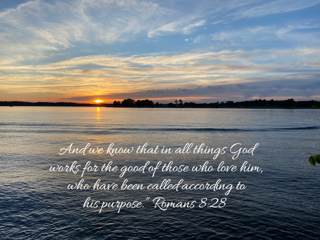sunsetwithverse Sunset over lake with verse